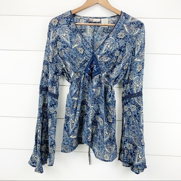 Faded Glory Boho Hippie Sheer Tunic L - Picture 1 of 8